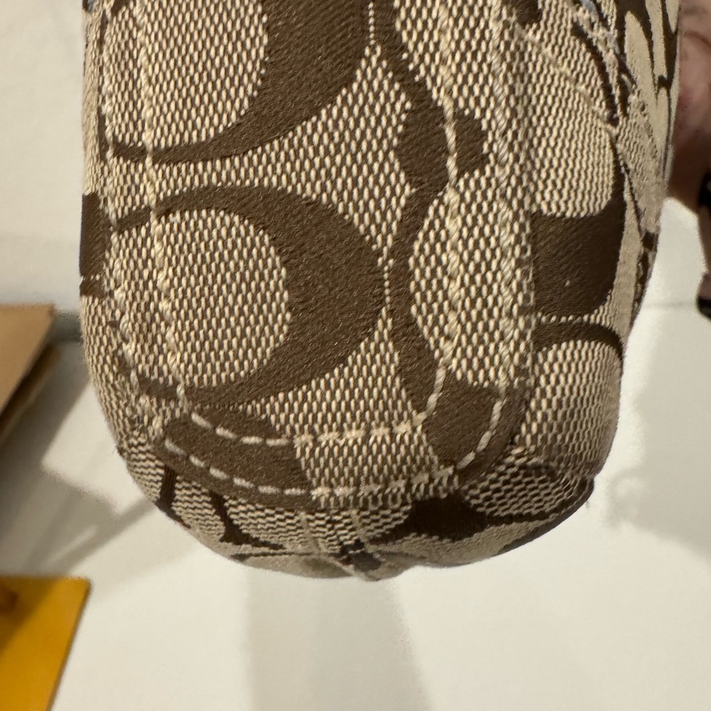 Coach Crossbody Bag in Light Blue and Khaki Signature Canvas - Picture 5 of 7